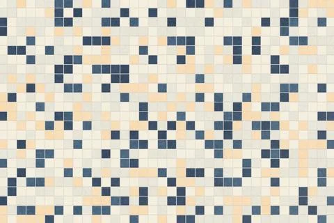 Elegant cream square tile background with dark blue and tan accents for luxury Stock Illustration