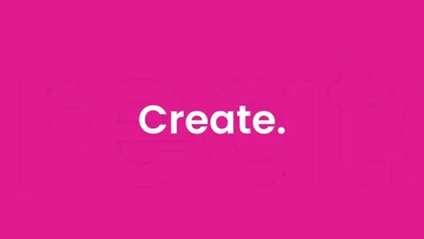 Elegant “Create” text animation with smooth pink motion Stock Footage 318671523