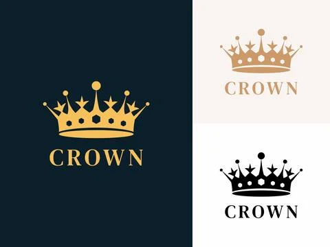 Elegant Crown logo design vector template Stock Illustration