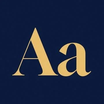 Elegant cursive uppercase and lowercase a letters design illustration Stock Illustration
