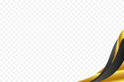 Elegant curved vector background in Black and gold for sophisticated header.. Stock Illustration