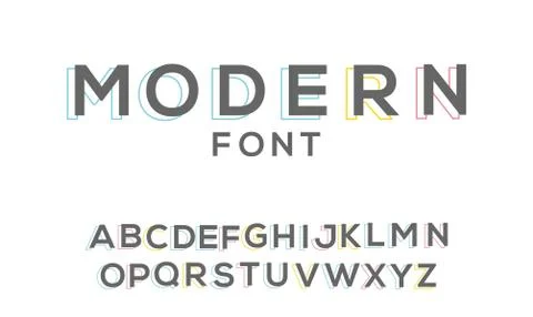 Elegant custom font design Stock Illustration