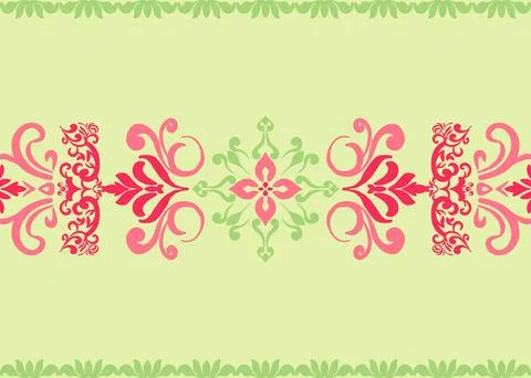 Elegant Damask pattern, perfect for classic textile design, vector illustrati Stock Illustration