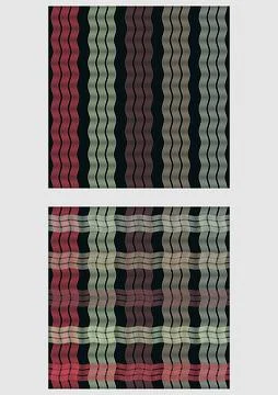 Elegant dark background consisting of stripes of vertical fine wavy lines Stock Illustration