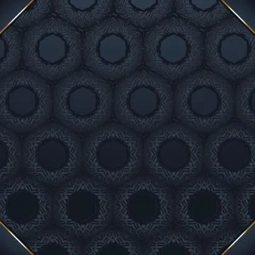 Elegant dark blue geometric pattern background design Stock Illustration