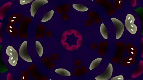Elegant dark mandala kaleidoscope loop with subtle rotational motion Stock Footage 336507213
