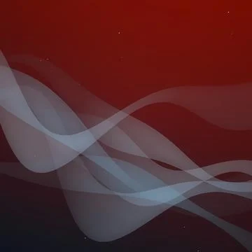 Elegant Dark Red Abstract Background with Translucent Flowing Wavy Lines and Stock Illustration