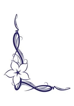 Elegant decorative corner with flower. Vector illustration for your design or 스톡 일러스트
