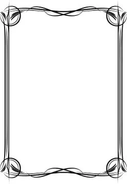 Elegant decorative frame. Ilustración de archivo