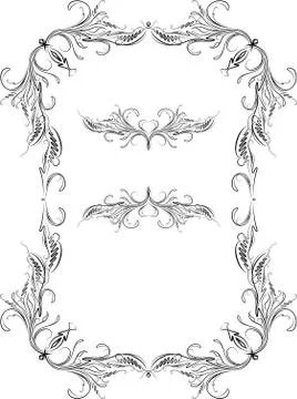 Elegant decorative frame. Stock Illustration
