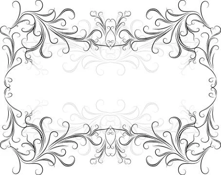 Elegant decorative frame. 库存插图