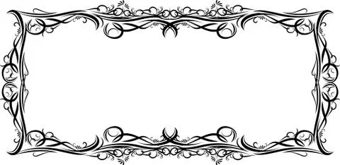 Elegant decorative frame. 库存插图