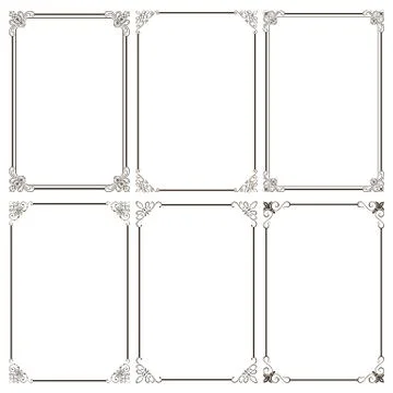 Elegant Decorative Frames Stock Illustration