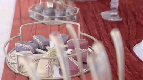 Elegant Dessert Table Parallax Stock Footage 336565993