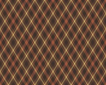 Elegant diagonal plaid pattern in autumnal earth tones.  Perfect for fallthem イラスト素材