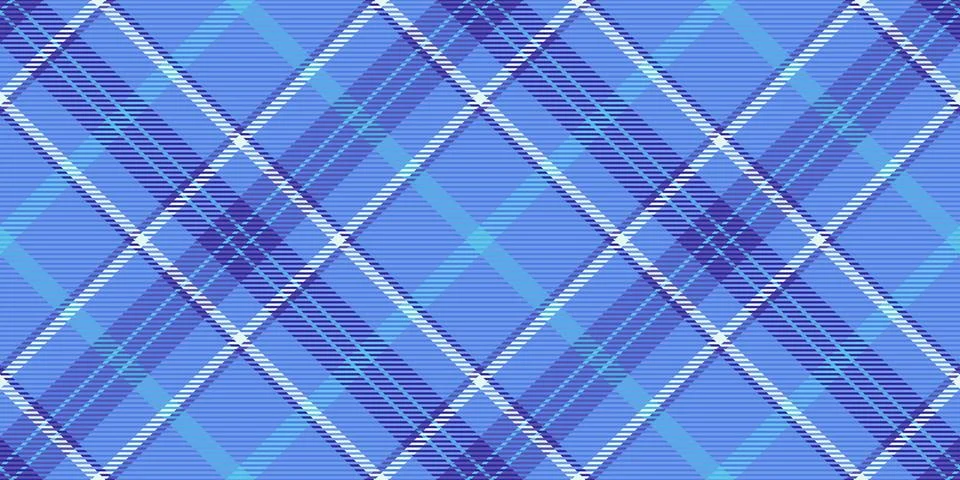 Elegant diagonal plaid pattern in cool blue tones.  Perfect for textile desig Stock Illustration