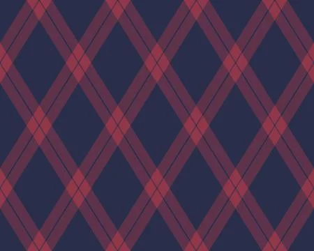 Elegant diagonal plaid pattern in deep navy and burgundy.  Perfect for textil 스톡 일러스트