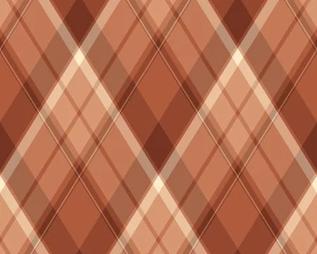 Elegant diagonal plaid pattern in earthy tones. Perfect for fall fashion, hom Stock Illustration