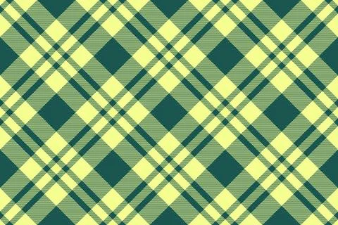 Elegant diagonal plaid pattern in muted yellow and teal green.  Perfect for t Stock Illustration