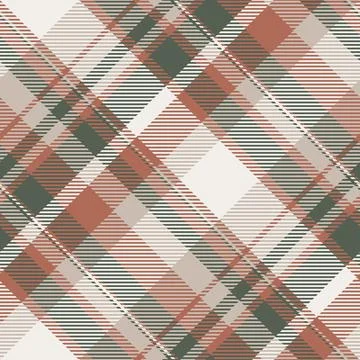 Elegant diagonal plaid pattern in muted terracotta, beige, and sage green.  P Illustrazione stock