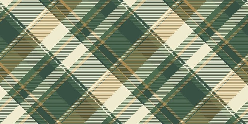 Elegant diagonal plaid pattern in muted greens and creams. Perfect for textil Stockillustratie