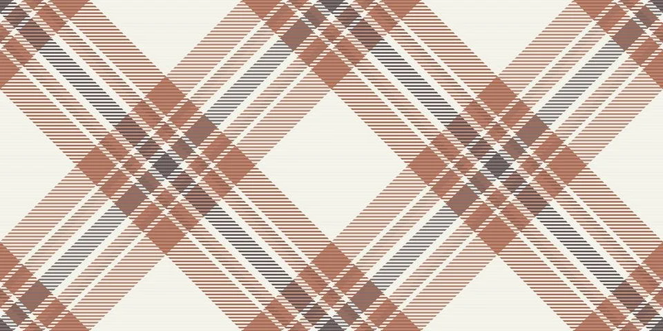 Elegant diagonal plaid pattern in muted earth tones.  Perfect for textile des Stock Illustration
