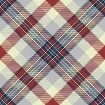 Elegant diagonal plaid pattern in muted reds, blues, and creams.  Perfect for 스톡 일러스트