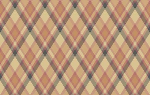 Elegant diagonal plaid pattern in muted earth tones. Perfect for fallautumn t Stock Illustration