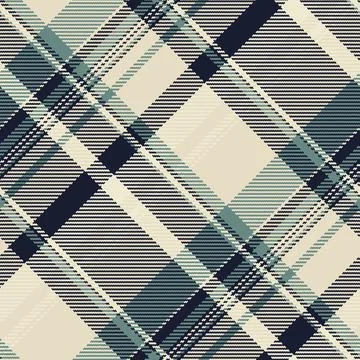 Elegant diagonal plaid pattern in muted teal, beige, and navy.  Perfect for t 스톡 일러스트