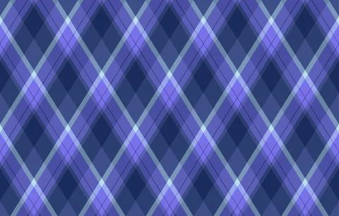 Elegant diagonal plaid pattern in shades of purple and blue.  Perfect for tex Stock Illustration