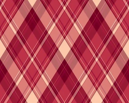 Elegant diagonal plaid pattern in shades of red and cream.  Perfect for texti Stock Illustration