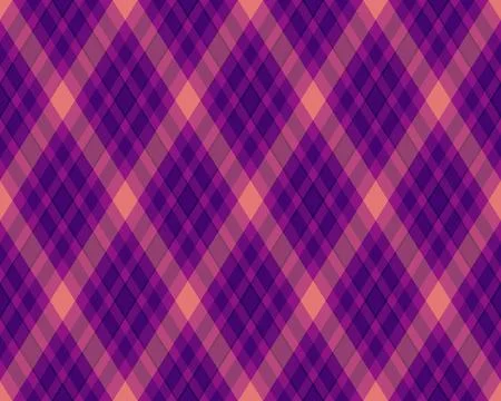 Elegant diagonal plaid pattern in shades of purple and peach.  Perfect for ba イラスト素材