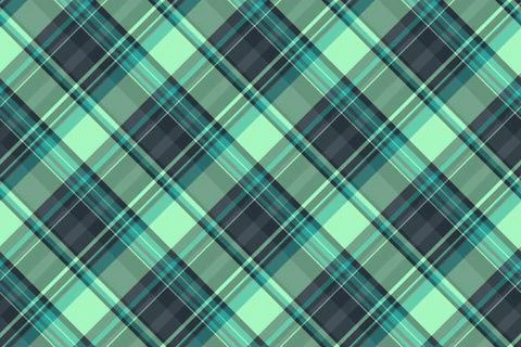 Elegant diagonal plaid pattern in soft mint green, teal, and gray. Perfect fo Stock Illustration