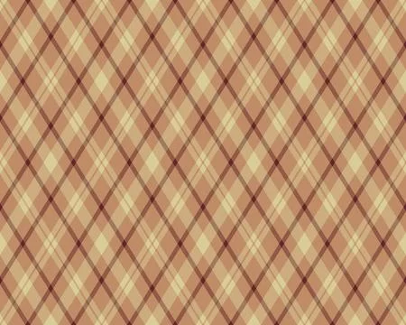Elegant diagonal plaid pattern in warm earth tones.  Perfect for textile desi イラスト素材
