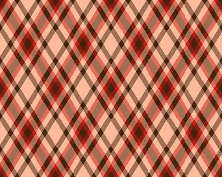 Elegant diagonal plaid pattern in warm autumnal tones.  Perfect for textile d Stock Illustration
