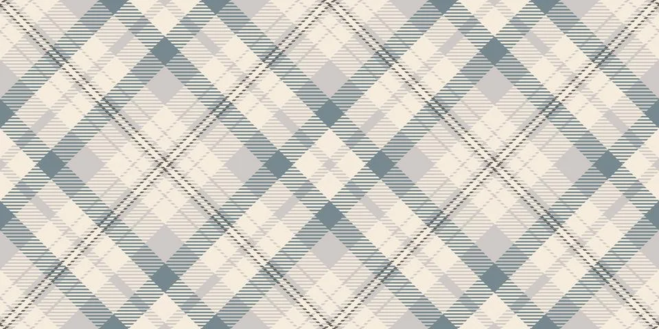 Elegant diamond plaid pattern in soft blue and beige tones. Perfect for texti Stock Illustration