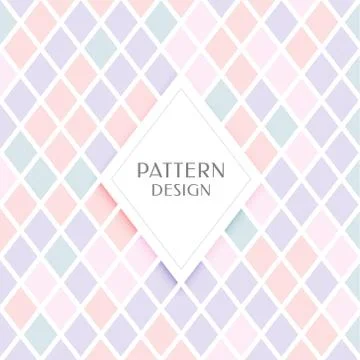 Elegant diamond shape pattern in pastel colors Stock Illustration