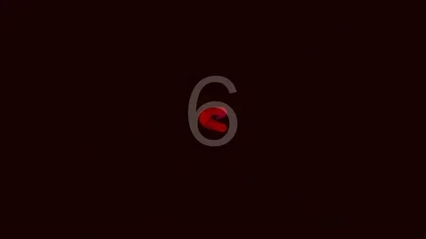 Elegant digital counting sequence graphic of the number nine on solid black.. Stock Footage 342205667