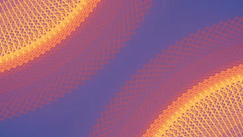 Elegant digital seamless loop animation of a wire structure. 3d rendering HD Stock Footage 238516970