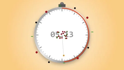 Elegant digital stopwatch countdown timer displaying time passage for video.. Stock Footage 344643048