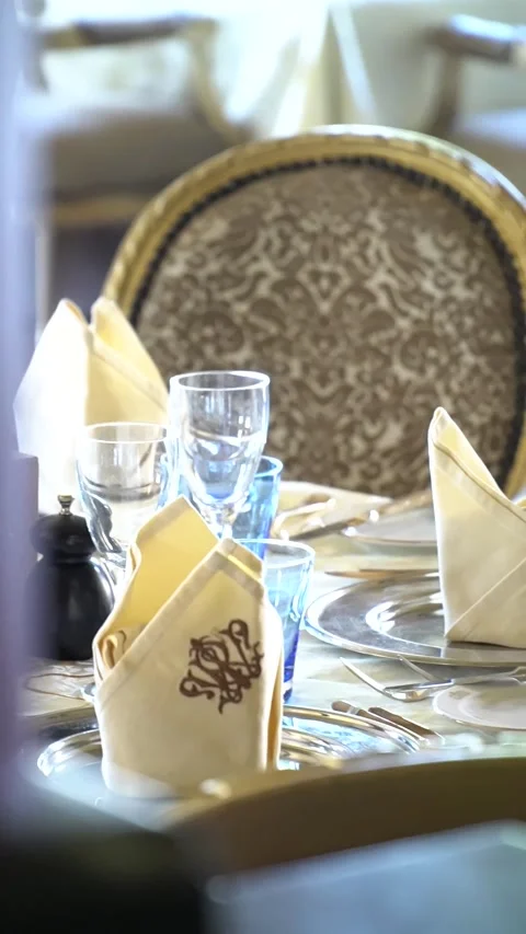 Elegant Dining Setup Stock Footage 310273936