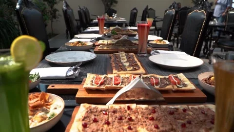 Elegant Dining Table Setup Stock Footage 318303311