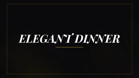 Elegant Dinner Invitation Title Card Intro Overlay Background Video Stock Footage 336805722