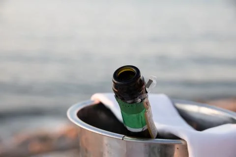 Elegant dinner with a view Stock Photos