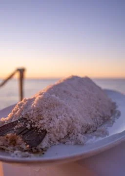 Elegant dinner with a view Stock Photos