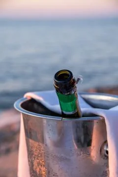 Elegant dinner with a view Stock Photos