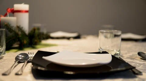 Elegant dishes on a table Foto stock