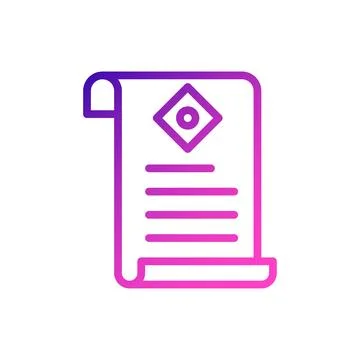 Elegant Document Icon with a Gradient Design 스톡 일러스트