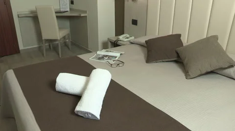 An elegant double room Stock Footage 61524706