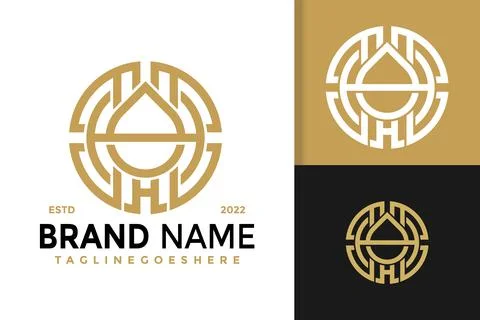 Elegant Drop Essential Logo Design, brand identity logos vector, modern logo, Stock Illustration